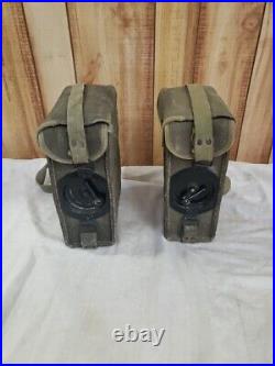 Pair Of Vintage WWII Korean War US Army Signal Corps Field Phone EE-8-B 1/2 Mile