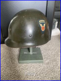 Post WWII Korean War US Army 11th airborne M1 helmet liner Westinghouse