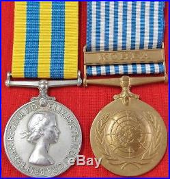 Post Ww2 Korean War Medal Pair 5th Dragoon Guards British Army Corporal Jiggins