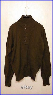 RARE 1950'S Korean War US Army High Neck Sweater Jacket Military Clothes Uniform