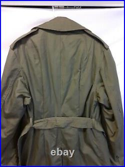 RARE 1950'S Vintage Korean War US Army GI Overcoat Coat With Wool Liner OG-107 SM