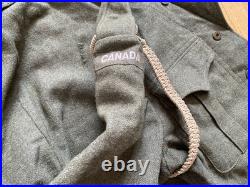 RARE 1951 Korean War Canada Uniform Jacket, Pants, Helmet, and Gas Mask Bag