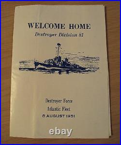 RARE 1951 Korean War US Navy BrochureWELCOME HOME Destroyer Division 81GIRLS