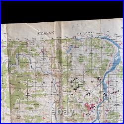 RARE Airborne Assault SUNCH'ON Target Marked POW Rescue 674th Map Korean War