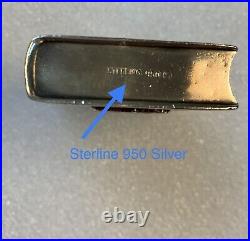 RARE Engraved 950 Sterling Silver Korean War Cigarette Lighter