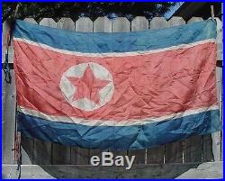 Rare Korean War North Korea Flag Captured By Us Soldier