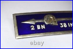 RARE Korean War 2ND BATTALION 38TH INFANTRY REGIMENT COMBAT SPEARHEAD AWARD Pin