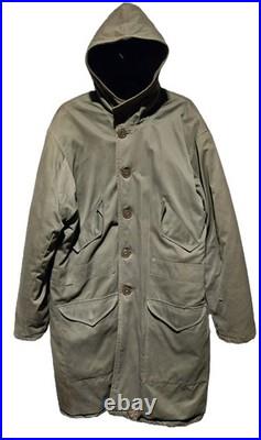 RARE Korean War U. S. Navy Transport Type Cold Weather Parka with Quilted Liner