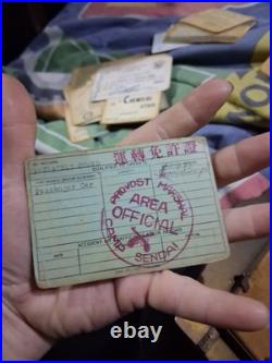 RARE Lt. Col. KALLIS Korean War Era Documents Lot Jap Korea Novelty (Photos)