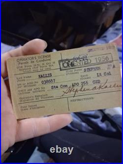 RARE Lt. Col. KALLIS Korean War Era Documents Lot Jap Korea Novelty (Photos)