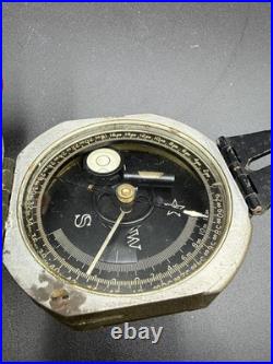 RARE MILITARY M2 FEE AND STEMWEDEL INC COMPASS With FLAMING ORDINANCE STAMP