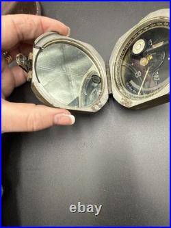 RARE MILITARY M2 FEE AND STEMWEDEL INC COMPASS With FLAMING ORDINANCE STAMP