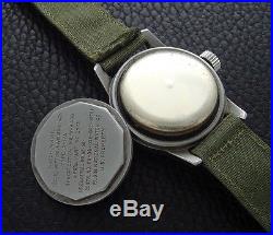 RARE Men's Korean War Era Elgin Aviator Ordnance Watch with24 Hour Dial SERVICED