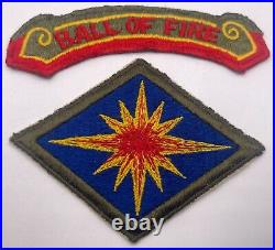 RARE ORIGINAL US ARMY 40th INFANTRY BALL OF FIRE PATCH & ARC KOREAN WAR ERA