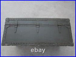 RARE Original U. S. WW2 /Korean war Army Military Foot Locker Trunk, ID. D