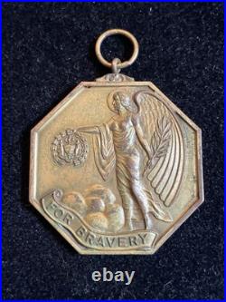 RARE Vintage 1950 Military Korean War City of Philadelphia Bravery NAMED Medal