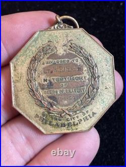 RARE Vintage 1950 Military Korean War City of Philadelphia Bravery NAMED Medal