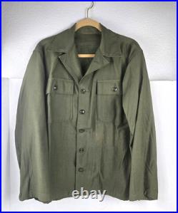 RARE Vtg 1951 U. S Army Utility Jacket Combat Worn 55-J-546-320 Korean War Size S