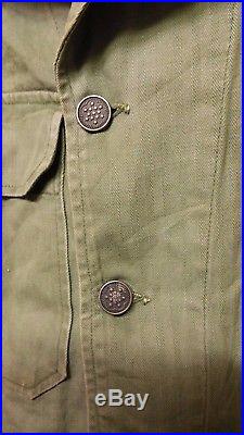 RARE WW2 Korean War US ARMY HBT 1st Pattern Combat Jacket US Military Clothes