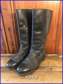 REAL KOREAN WAR MILITARY TALL KNEE HIGH COMBAT BOOTS SIZE 10 With RRL TRUCKER HAT