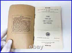 RESTRICTED Korean War March 1950 Army'The Field Artillery Battery Book' Relic
