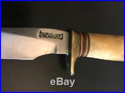 Randall Knife 8-4 Stag-5 Thick Spacers-Original Sheath-1950s Korean War Era