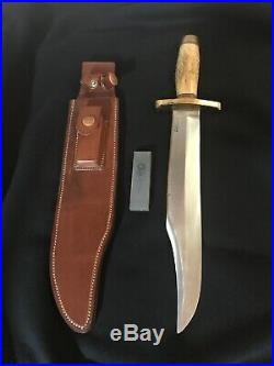 Randall Knife Confederate Brass Back Stag-Heiser Sheath-1950s Korean War Era