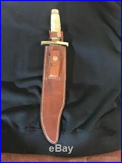 Randall Knife Confederate Brass Back Stag-Heiser Sheath-1950s Korean War Era