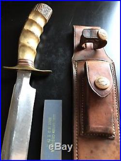 Randall Knive 1-8 All Purpose One Pin Stag- Heiser Sheath-korean War