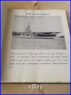 Rare Japan made Korean War 1950-51 USS Essex CV-9 cruise book USN US Navy