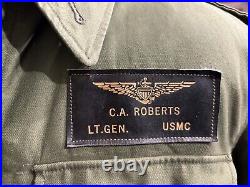 Rare Korean Era M-51 Named Field Jacket LT GEN C. A. Roberts USMC Size Med REG