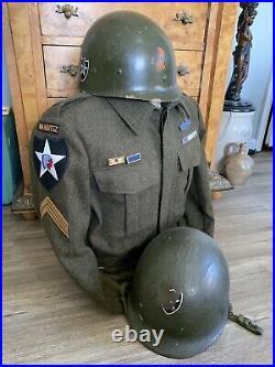 Rare Korean War 2nd Infantry Dutch UN Forces 2 Helmets / Liners