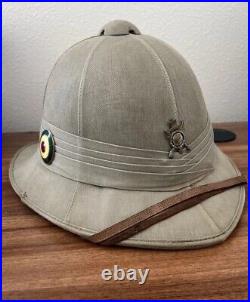 Rare Korean War Ethiopian Kagnew Wolseley M45 Pith Sun Helmet