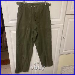 Rare Korean War US Army HBT M1947 HBT Herringbone Twill Pants Trouser Sz Medium