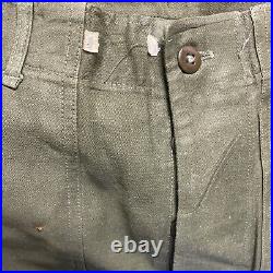 Rare Korean War US Army HBT M1947 HBT Herringbone Twill Pants Trouser Sz Medium