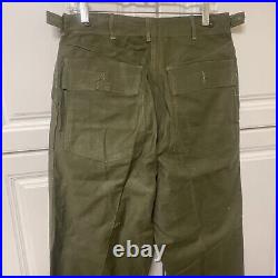 Rare Korean War US Army HBT M1947 HBT Herringbone Twill Pants Trouser Sz Medium