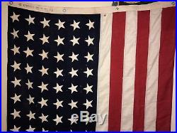 Rare Korean War US Navy 48 Star US Ensign Flag no. 9, Mare Island 1952 Post WW2