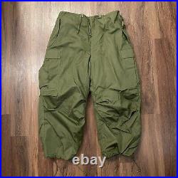 Rare M-1951 Arctic Trouser Shell Wind Pants & Liner, Cold Weather Nylon Med Vtg