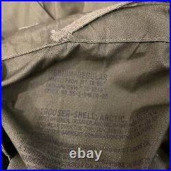 Rare M-1951 Arctic Trouser Shell Wind Pants & Liner, Cold Weather Nylon Med Vtg