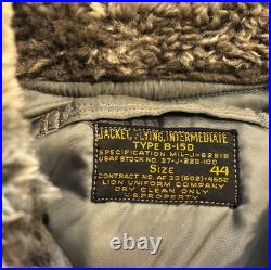 Rare Original Korean War Era B15D B15 USAF Pilot Flight Bomber Jacket Size 44