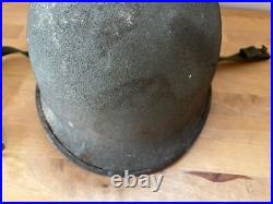 Rare Original Korean War U. S. Motor Wheel M1 Helmet Shell With Chinstraps (1950s)