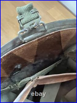 Rare Original Korean War U. S. Motor Wheel M1 Helmet Shell With Chinstraps (1950s)