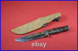 Rare US Korean War Era Sanssouchi D. R. Military Fighting Knife & Original Sheath