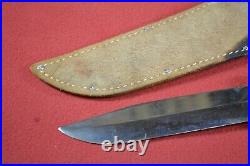 Rare US Korean War Era Sanssouchi D. R. Military Fighting Knife & Original Sheath