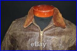 Rare Vintage 1950's Korean War Era G-1 Goatskin Leather Flight Jacket Size 42