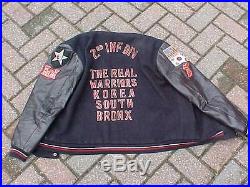 Rare Vintage 2nd Inf Division Eng Korean War Souvenir Motorcycle Type Jacket
