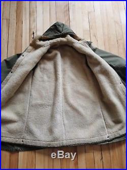 Rare Vintage Us Army M47 M-1947 Parka Overcoat With Liner Ww2 Korean War
