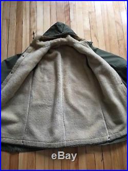 Rare Vintage Us Army M47 M-1947 Parka Overcoat With Liner Ww2 Korean War