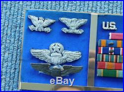 Rare WWII Korean War Vietnam US Pilot Wings Medal Patch Group Lot Named Colonel