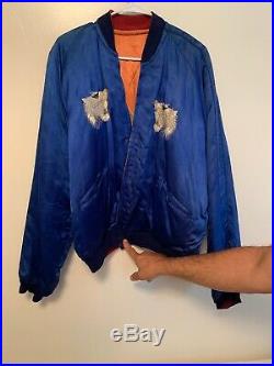 Reversible Korean War Souvenir Silk Jacket Size Medium